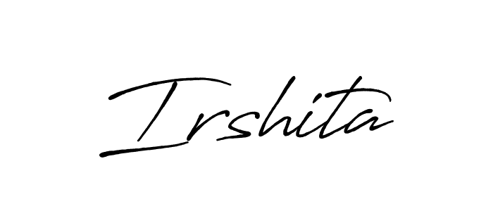 How to make Irshita name signature. Use Antro_Vectra_Bolder style for creating short signs online. This is the latest handwritten sign. Irshita signature style 7 images and pictures png