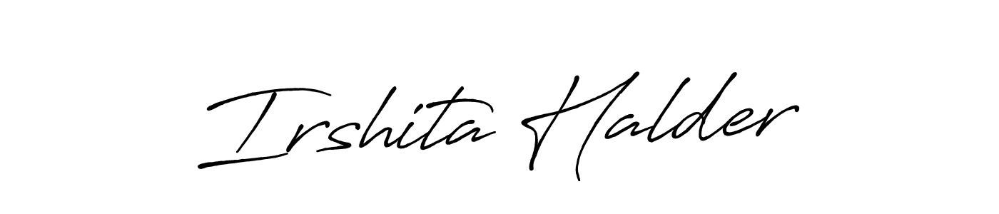 Irshita Halder stylish signature style. Best Handwritten Sign (Antro_Vectra_Bolder) for my name. Handwritten Signature Collection Ideas for my name Irshita Halder. Irshita Halder signature style 7 images and pictures png