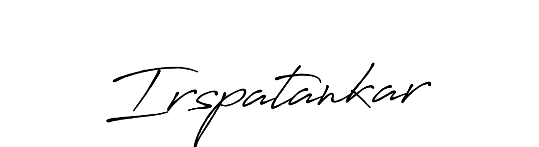 The best way (Antro_Vectra_Bolder) to make a short signature is to pick only two or three words in your name. The name Irspatankar include a total of six letters. For converting this name. Irspatankar signature style 7 images and pictures png