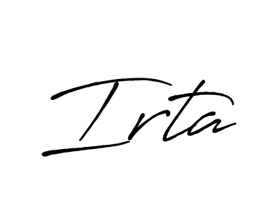 Also we have Irta name is the best signature style. Create professional handwritten signature collection using Antro_Vectra_Bolder autograph style. Irta signature style 7 images and pictures png