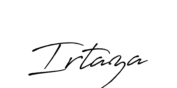 Design your own signature with our free online signature maker. With this signature software, you can create a handwritten (Antro_Vectra_Bolder) signature for name Irtaza. Irtaza signature style 7 images and pictures png