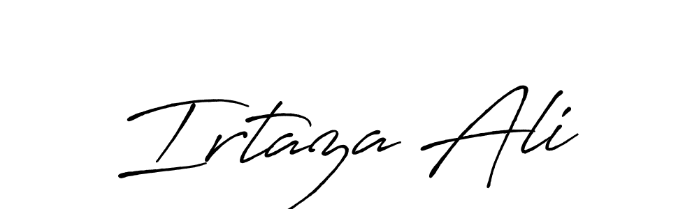 Antro_Vectra_Bolder is a professional signature style that is perfect for those who want to add a touch of class to their signature. It is also a great choice for those who want to make their signature more unique. Get Irtaza Ali name to fancy signature for free. Irtaza Ali signature style 7 images and pictures png