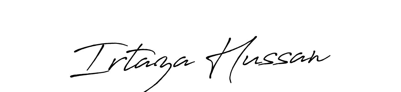 You should practise on your own different ways (Antro_Vectra_Bolder) to write your name (Irtaza Hussan) in signature. don't let someone else do it for you. Irtaza Hussan signature style 7 images and pictures png