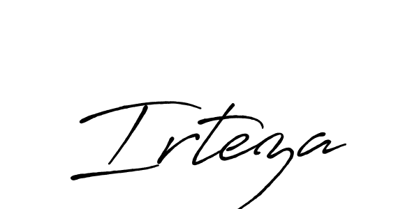 if you are searching for the best signature style for your name Irteza. so please give up your signature search. here we have designed multiple signature styles  using Antro_Vectra_Bolder. Irteza signature style 7 images and pictures png