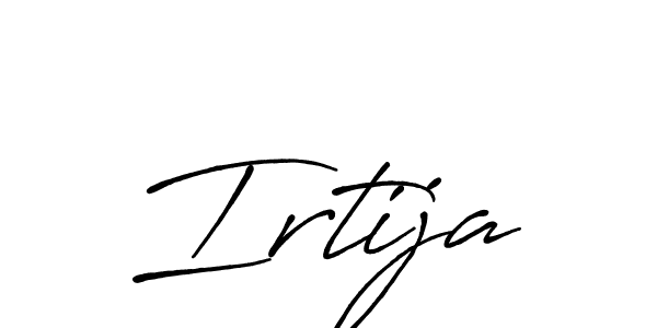 Also You can easily find your signature by using the search form. We will create Irtija name handwritten signature images for you free of cost using Antro_Vectra_Bolder sign style. Irtija signature style 7 images and pictures png