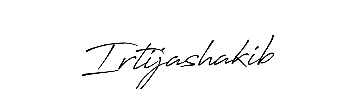 Use a signature maker to create a handwritten signature online. With this signature software, you can design (Antro_Vectra_Bolder) your own signature for name Irtijashakib. Irtijashakib signature style 7 images and pictures png
