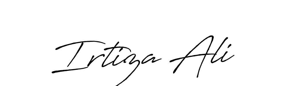 Make a beautiful signature design for name Irtiza Ali. With this signature (Antro_Vectra_Bolder) style, you can create a handwritten signature for free. Irtiza Ali signature style 7 images and pictures png