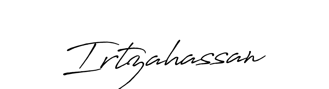 Also we have Irtzahassan name is the best signature style. Create professional handwritten signature collection using Antro_Vectra_Bolder autograph style. Irtzahassan signature style 7 images and pictures png