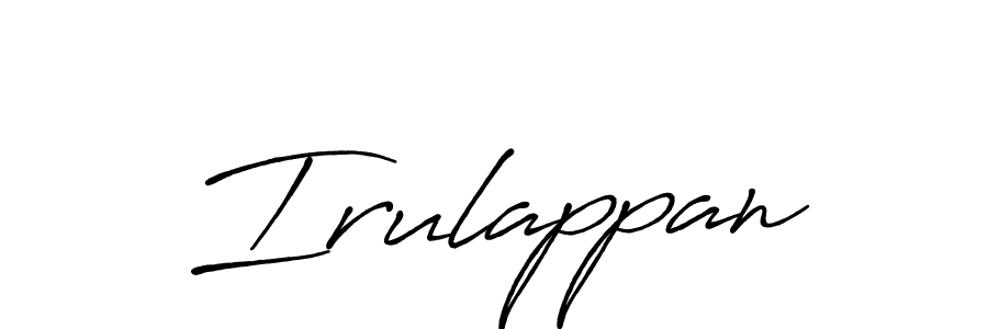 Design your own signature with our free online signature maker. With this signature software, you can create a handwritten (Antro_Vectra_Bolder) signature for name Irulappan. Irulappan signature style 7 images and pictures png