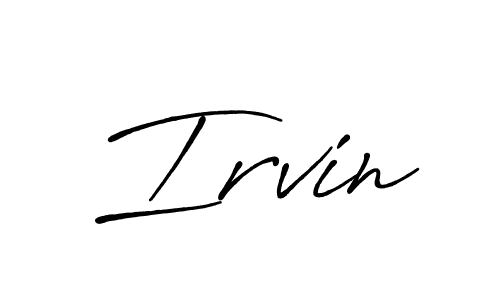 Irvin stylish signature style. Best Handwritten Sign (Antro_Vectra_Bolder) for my name. Handwritten Signature Collection Ideas for my name Irvin. Irvin signature style 7 images and pictures png