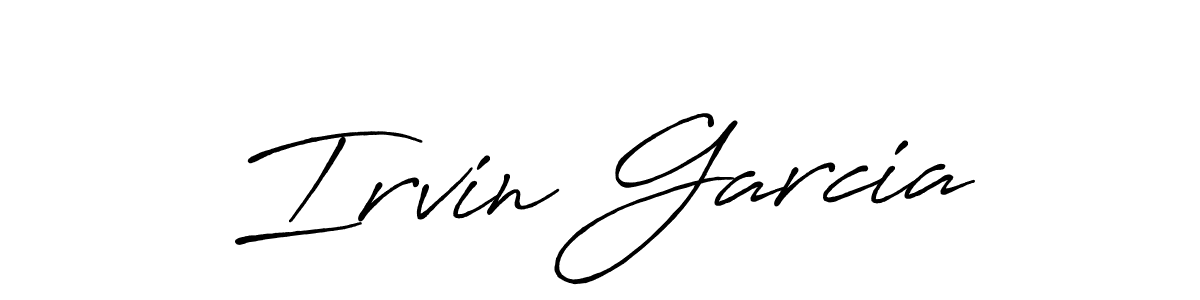 Create a beautiful signature design for name Irvin Garcia. With this signature (Antro_Vectra_Bolder) fonts, you can make a handwritten signature for free. Irvin Garcia signature style 7 images and pictures png