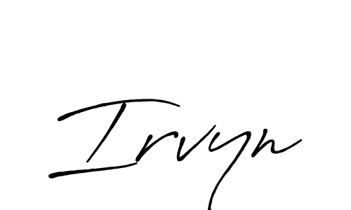 if you are searching for the best signature style for your name Irvyn. so please give up your signature search. here we have designed multiple signature styles  using Antro_Vectra_Bolder. Irvyn signature style 7 images and pictures png