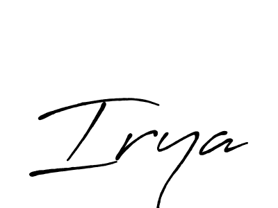 Make a beautiful signature design for name Irya. With this signature (Antro_Vectra_Bolder) style, you can create a handwritten signature for free. Irya signature style 7 images and pictures png