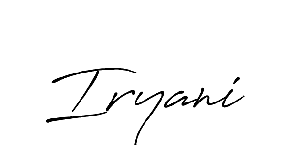 How to make Iryani signature? Antro_Vectra_Bolder is a professional autograph style. Create handwritten signature for Iryani name. Iryani signature style 7 images and pictures png