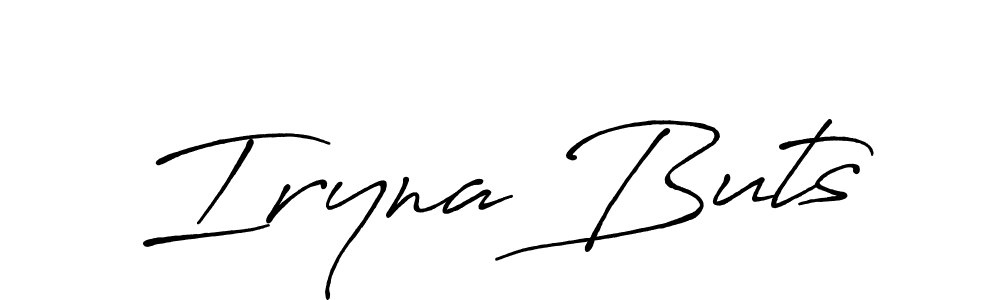 How to make Iryna Buts name signature. Use Antro_Vectra_Bolder style for creating short signs online. This is the latest handwritten sign. Iryna Buts signature style 7 images and pictures png