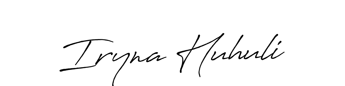 Similarly Antro_Vectra_Bolder is the best handwritten signature design. Signature creator online .You can use it as an online autograph creator for name Iryna Huhuli. Iryna Huhuli signature style 7 images and pictures png