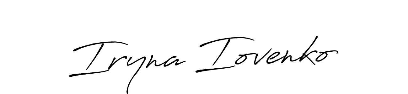 How to make Iryna Iovenko name signature. Use Antro_Vectra_Bolder style for creating short signs online. This is the latest handwritten sign. Iryna Iovenko signature style 7 images and pictures png