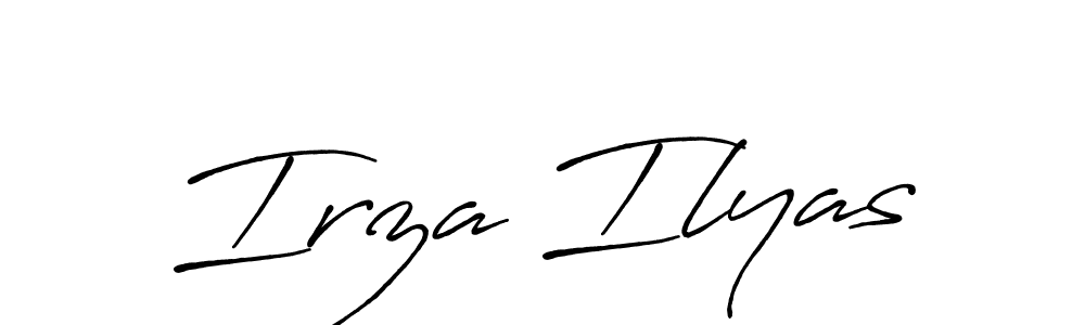 How to make Irza Ilyas name signature. Use Antro_Vectra_Bolder style for creating short signs online. This is the latest handwritten sign. Irza Ilyas signature style 7 images and pictures png