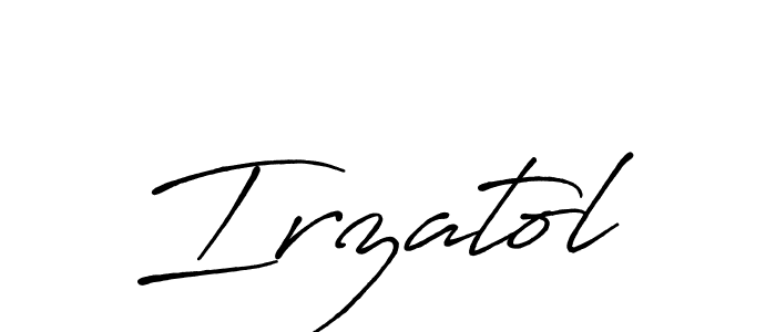 You should practise on your own different ways (Antro_Vectra_Bolder) to write your name (Irzatol) in signature. don't let someone else do it for you. Irzatol signature style 7 images and pictures png
