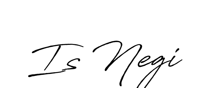 How to make Is Negi name signature. Use Antro_Vectra_Bolder style for creating short signs online. This is the latest handwritten sign. Is Negi signature style 7 images and pictures png