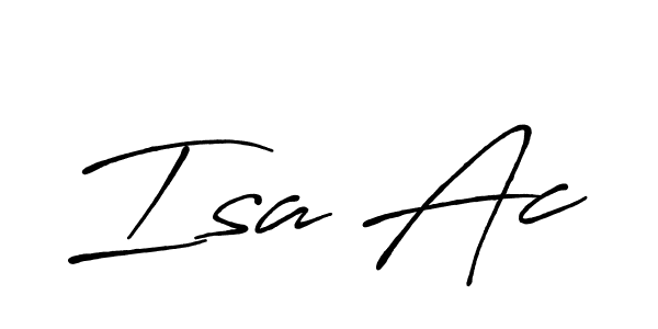 Also You can easily find your signature by using the search form. We will create Isa Ac name handwritten signature images for you free of cost using Antro_Vectra_Bolder sign style. Isa Ac signature style 7 images and pictures png