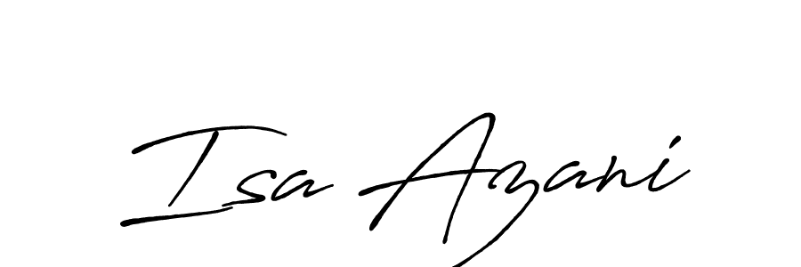 Also we have Isa Azani name is the best signature style. Create professional handwritten signature collection using Antro_Vectra_Bolder autograph style. Isa Azani signature style 7 images and pictures png