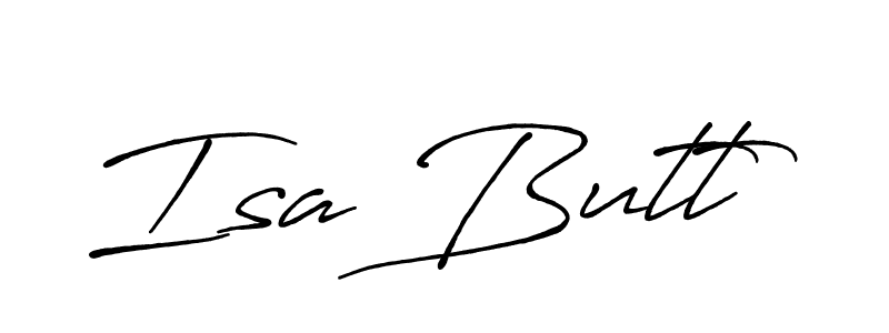 Isa Butt stylish signature style. Best Handwritten Sign (Antro_Vectra_Bolder) for my name. Handwritten Signature Collection Ideas for my name Isa Butt. Isa Butt signature style 7 images and pictures png