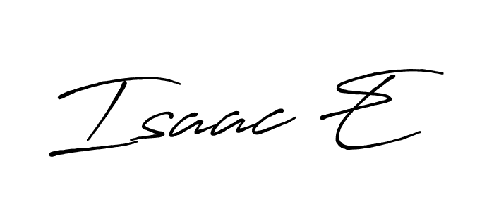 Create a beautiful signature design for name Isaac E. With this signature (Antro_Vectra_Bolder) fonts, you can make a handwritten signature for free. Isaac E signature style 7 images and pictures png