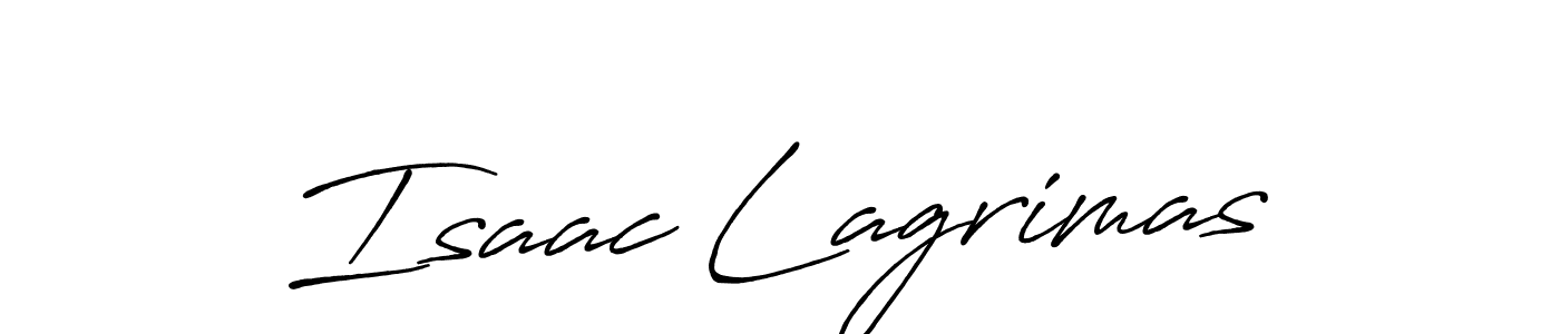 Make a beautiful signature design for name Isaac Lagrimas. With this signature (Antro_Vectra_Bolder) style, you can create a handwritten signature for free. Isaac Lagrimas signature style 7 images and pictures png