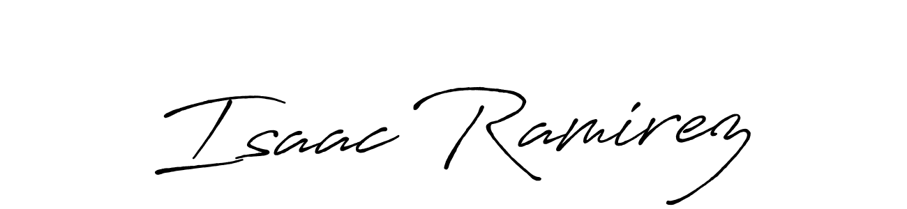 Isaac Ramirez stylish signature style. Best Handwritten Sign (Antro_Vectra_Bolder) for my name. Handwritten Signature Collection Ideas for my name Isaac Ramirez. Isaac Ramirez signature style 7 images and pictures png