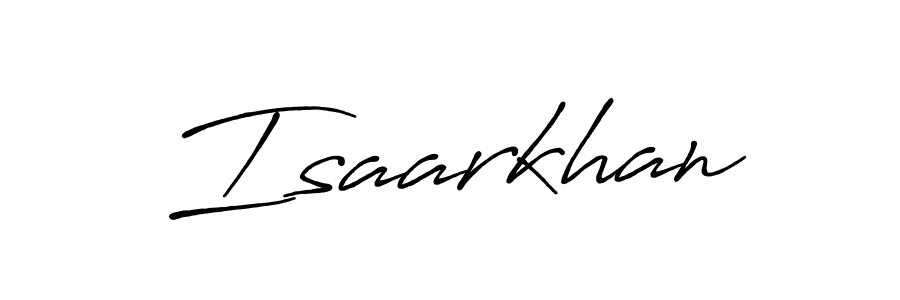 Use a signature maker to create a handwritten signature online. With this signature software, you can design (Antro_Vectra_Bolder) your own signature for name Isaarkhan. Isaarkhan signature style 7 images and pictures png