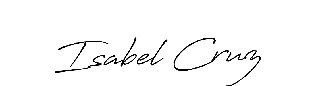 Create a beautiful signature design for name Isabel Cruz. With this signature (Antro_Vectra_Bolder) fonts, you can make a handwritten signature for free. Isabel Cruz signature style 7 images and pictures png