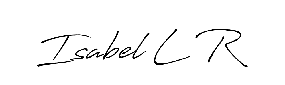 Also You can easily find your signature by using the search form. We will create Isabel L R name handwritten signature images for you free of cost using Antro_Vectra_Bolder sign style. Isabel L R signature style 7 images and pictures png