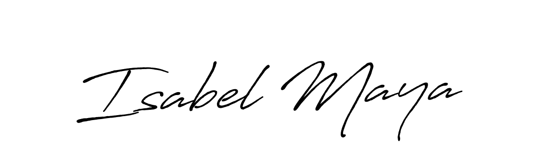Make a beautiful signature design for name Isabel Maya. With this signature (Antro_Vectra_Bolder) style, you can create a handwritten signature for free. Isabel Maya signature style 7 images and pictures png
