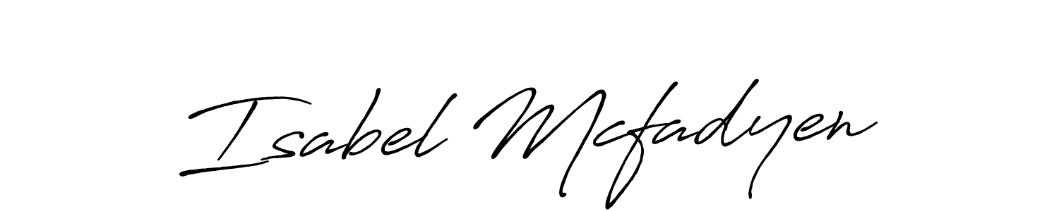 It looks lik you need a new signature style for name Isabel Mcfadyen. Design unique handwritten (Antro_Vectra_Bolder) signature with our free signature maker in just a few clicks. Isabel Mcfadyen signature style 7 images and pictures png