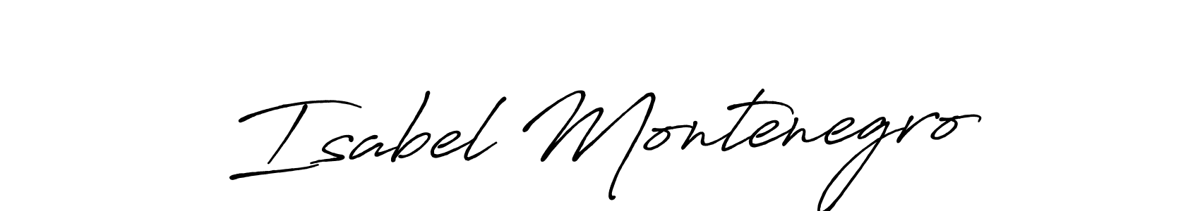 You should practise on your own different ways (Antro_Vectra_Bolder) to write your name (Isabel Montenegro) in signature. don't let someone else do it for you. Isabel Montenegro signature style 7 images and pictures png