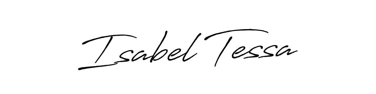 How to make Isabel Tessa signature? Antro_Vectra_Bolder is a professional autograph style. Create handwritten signature for Isabel Tessa name. Isabel Tessa signature style 7 images and pictures png