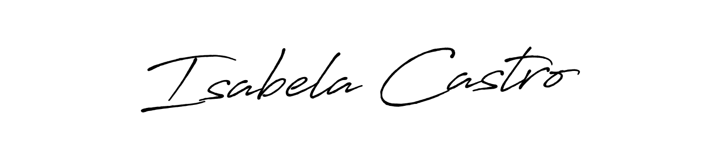 The best way (Antro_Vectra_Bolder) to make a short signature is to pick only two or three words in your name. The name Isabela Castro include a total of six letters. For converting this name. Isabela Castro signature style 7 images and pictures png