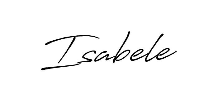 Make a beautiful signature design for name Isabele. With this signature (Antro_Vectra_Bolder) style, you can create a handwritten signature for free. Isabele signature style 7 images and pictures png