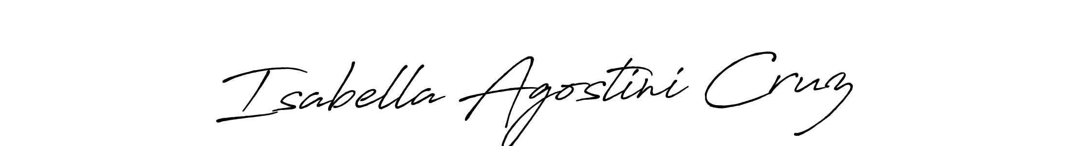How to make Isabella Agostini Cruz signature? Antro_Vectra_Bolder is a professional autograph style. Create handwritten signature for Isabella Agostini Cruz name. Isabella Agostini Cruz signature style 7 images and pictures png