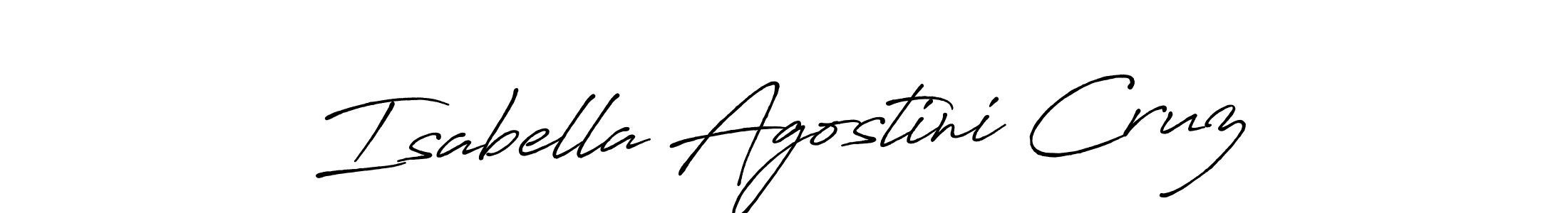 How to make Isabella Agostini Cruz signature? Antro_Vectra_Bolder is a professional autograph style. Create handwritten signature for Isabella Agostini Cruz name. Isabella Agostini Cruz signature style 7 images and pictures png