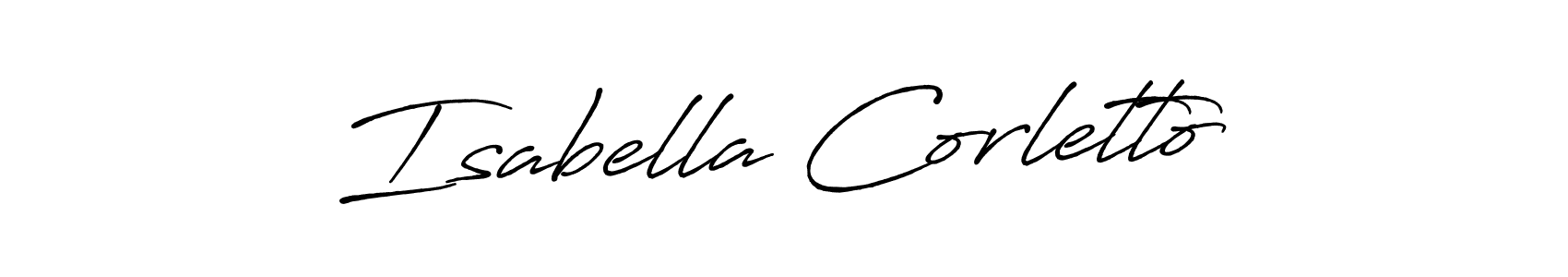 Design your own signature with our free online signature maker. With this signature software, you can create a handwritten (Antro_Vectra_Bolder) signature for name Isabella Corletto. Isabella Corletto signature style 7 images and pictures png