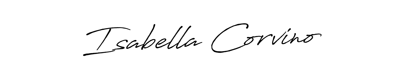 The best way (Antro_Vectra_Bolder) to make a short signature is to pick only two or three words in your name. The name Isabella Corvino include a total of six letters. For converting this name. Isabella Corvino signature style 7 images and pictures png