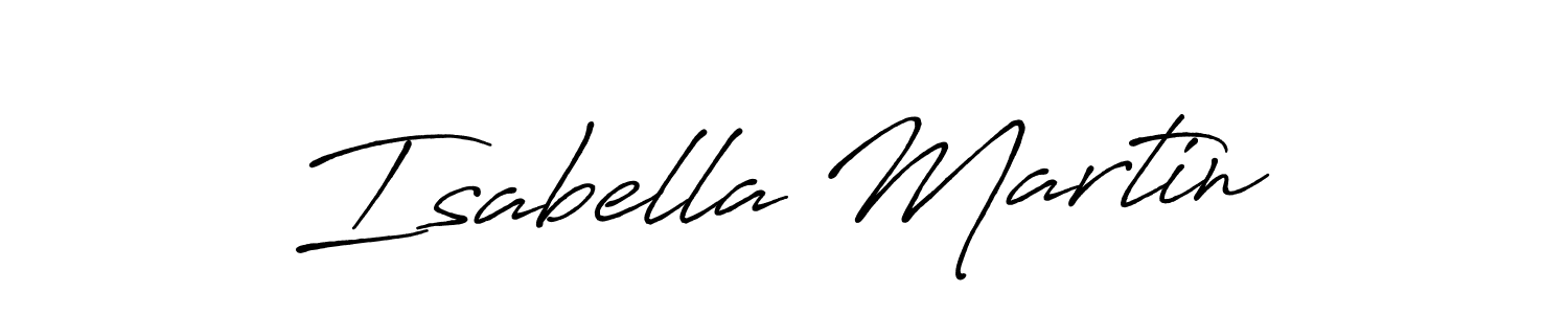 Create a beautiful signature design for name Isabella Martin. With this signature (Antro_Vectra_Bolder) fonts, you can make a handwritten signature for free. Isabella Martin signature style 7 images and pictures png