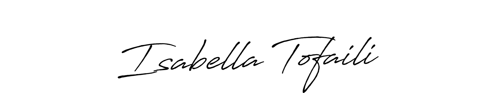 How to make Isabella Tofaili signature? Antro_Vectra_Bolder is a professional autograph style. Create handwritten signature for Isabella Tofaili name. Isabella Tofaili signature style 7 images and pictures png