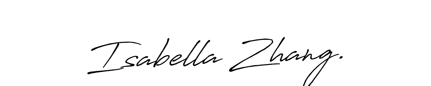 Make a beautiful signature design for name Isabella Zhang.. With this signature (Antro_Vectra_Bolder) style, you can create a handwritten signature for free. Isabella Zhang. signature style 7 images and pictures png