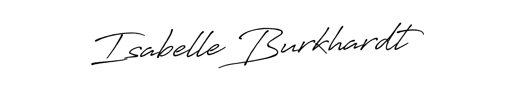 Design your own signature with our free online signature maker. With this signature software, you can create a handwritten (Antro_Vectra_Bolder) signature for name Isabelle Burkhardt. Isabelle Burkhardt signature style 7 images and pictures png