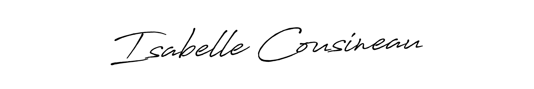Design your own signature with our free online signature maker. With this signature software, you can create a handwritten (Antro_Vectra_Bolder) signature for name Isabelle Cousineau. Isabelle Cousineau signature style 7 images and pictures png