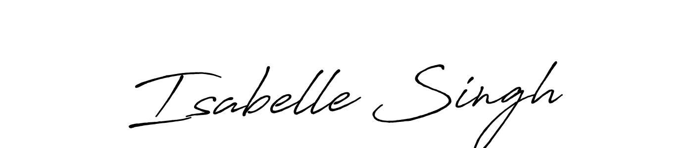 Once you've used our free online signature maker to create your best signature Antro_Vectra_Bolder style, it's time to enjoy all of the benefits that Isabelle Singh name signing documents. Isabelle Singh signature style 7 images and pictures png