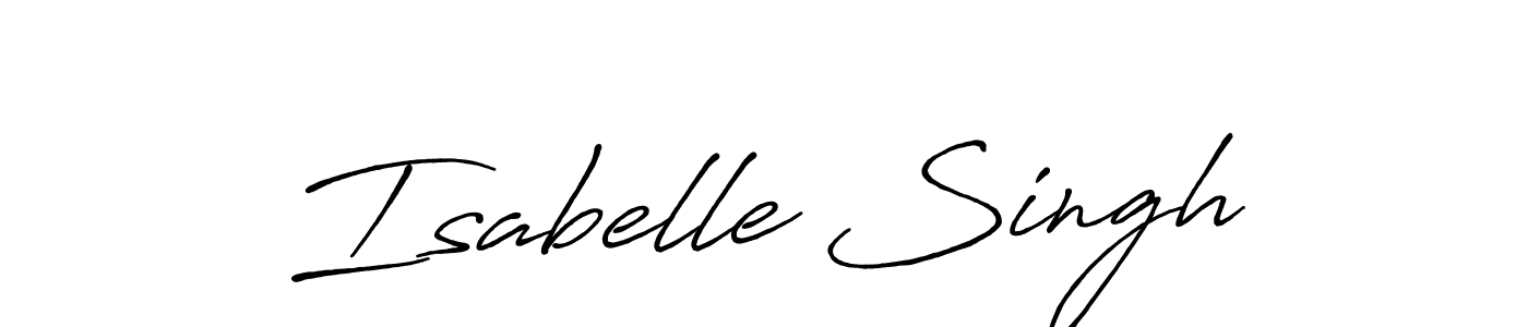 Make a beautiful signature design for name Isabelle Singh. With this signature (Antro_Vectra_Bolder) style, you can create a handwritten signature for free. Isabelle Singh signature style 7 images and pictures png